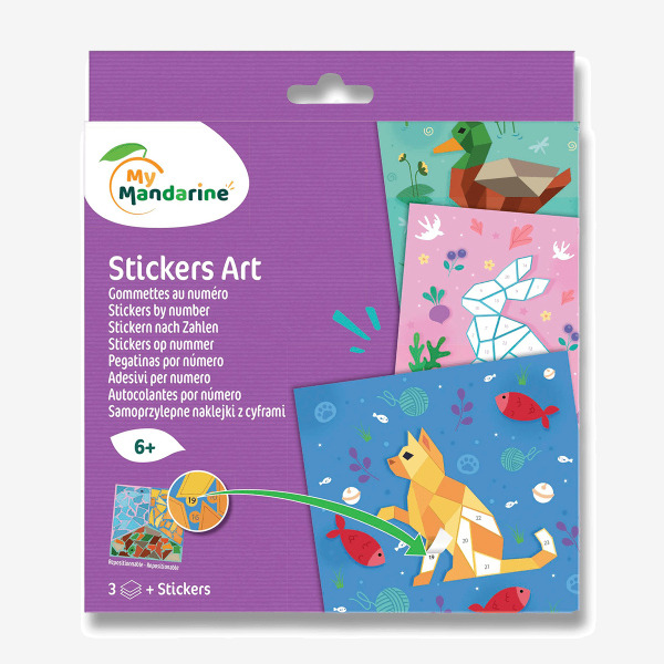 Kreativní sada My Mandarine Stickers Art - zvířátka Avenue Mandarine