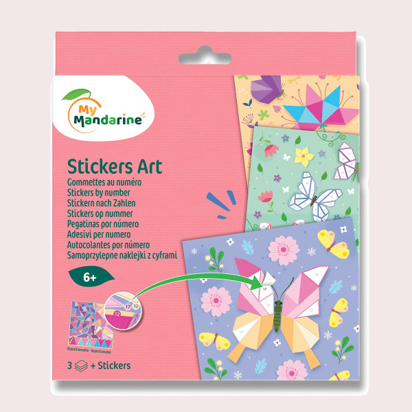 Kreativní sada My Mandarine Stickers Art - motýlci Avenue Mandarine