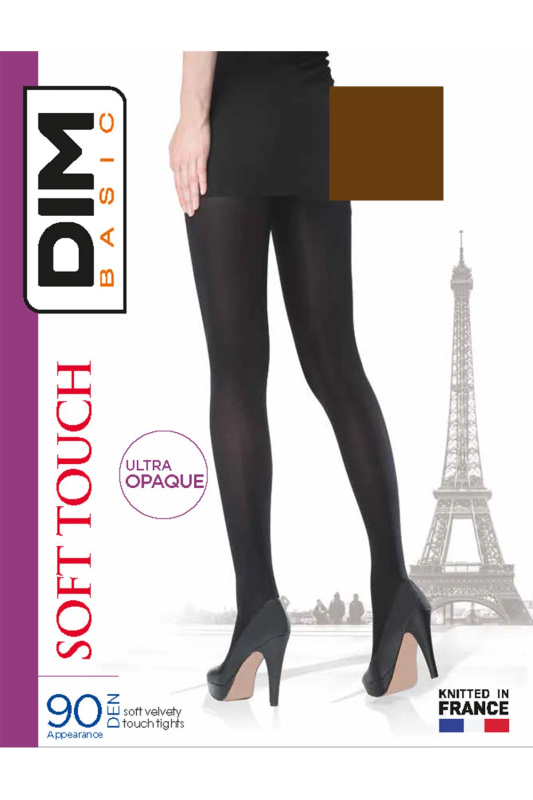 Silonkové punčocháče Dim Basic Sublime Touch 90 DEN Barva: Hnědá, Velikost: S