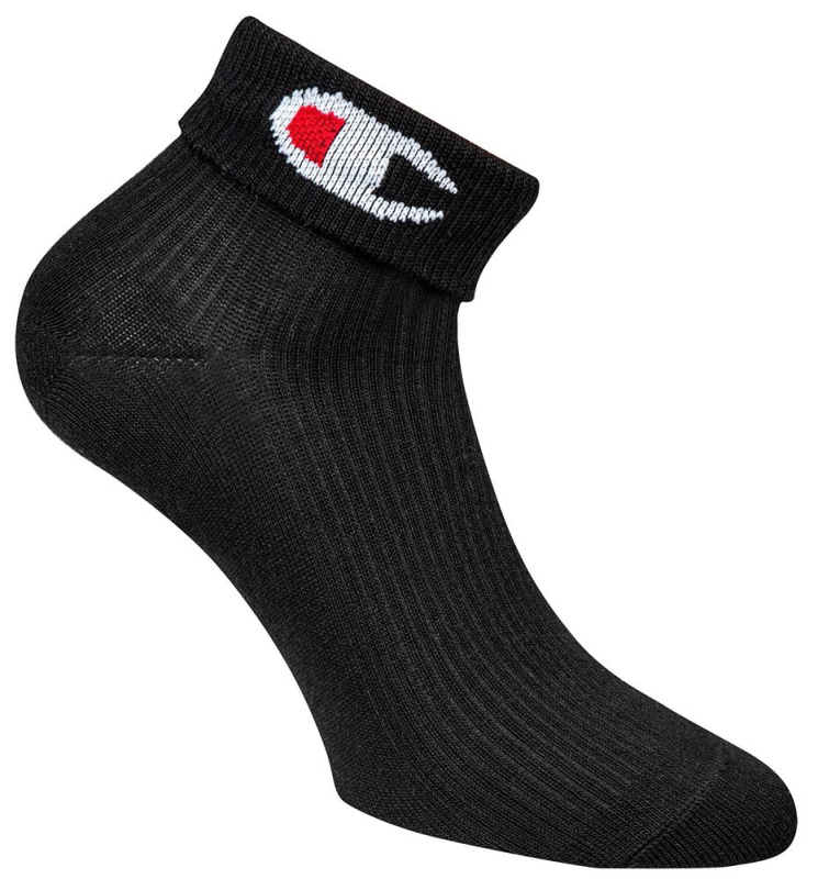 Ponožky CHAMPION Rochester Reverse Socks černé Barva: Černá, Velikost: 39-42