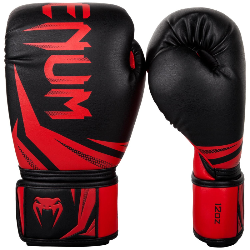 Venum Challenger 3.0 Boxing Gloves - Black/Red Velikost: 14oz
