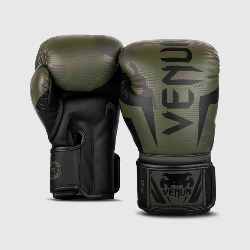 Venum Boxerské rukavice Elite Khaki Camo