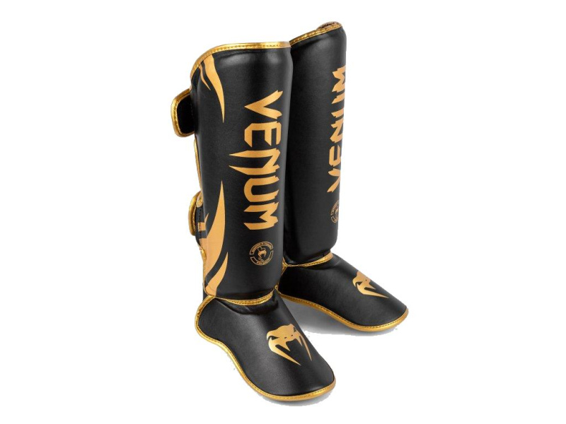 Venum Challenger Standup Shin Guards - Black/Gold Velikost: XL