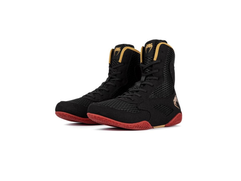 Venum Contender Boxing Shoes - Black/Gold/Red Velikost: 46