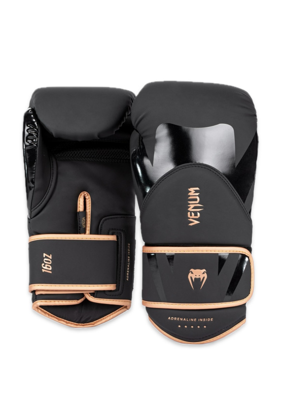 Venum Challenger 4.0 Boxing Gloves - Black/Bronze Velikost: 16oz