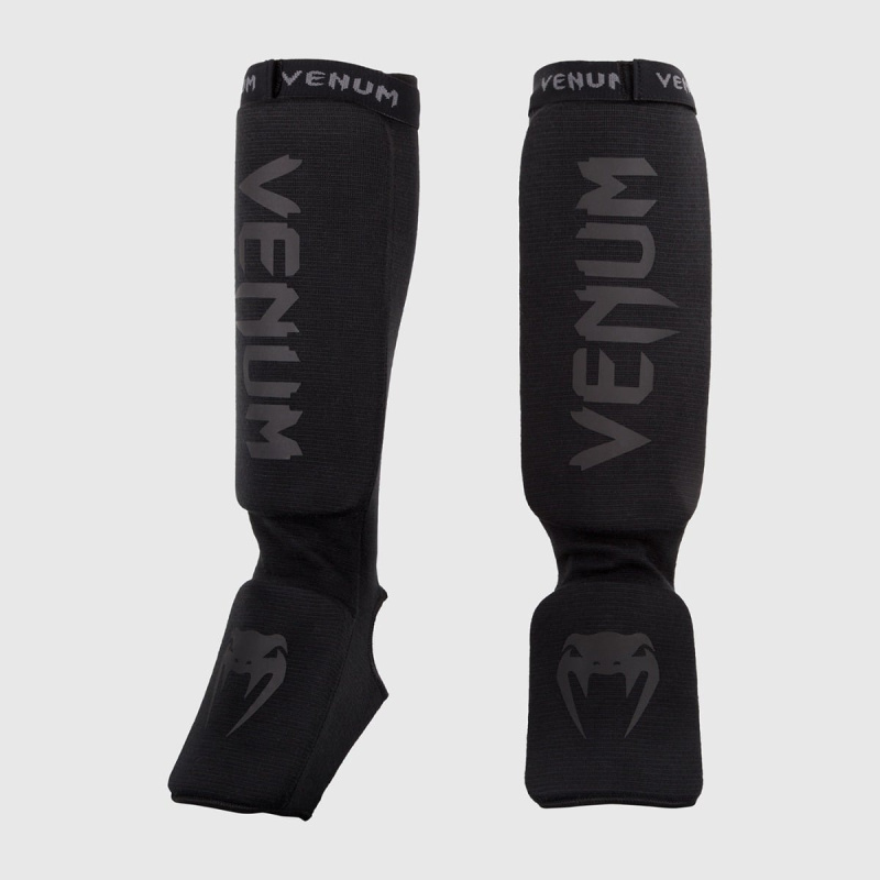 Venum Kontact Shin Guards, Black/Black Velikost: L
