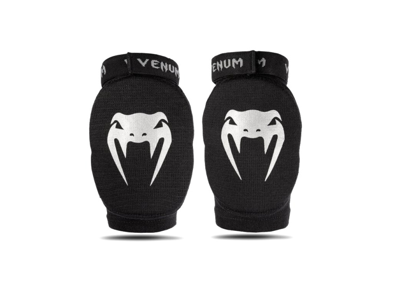 Venum Kontact Elbow Guards - Black/Silver Velikost: L