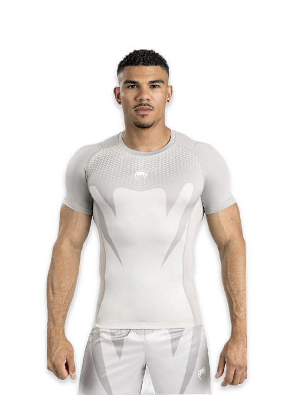 Venum Attack Men's Short Sleeve Rashguard - Sand Velikost: L