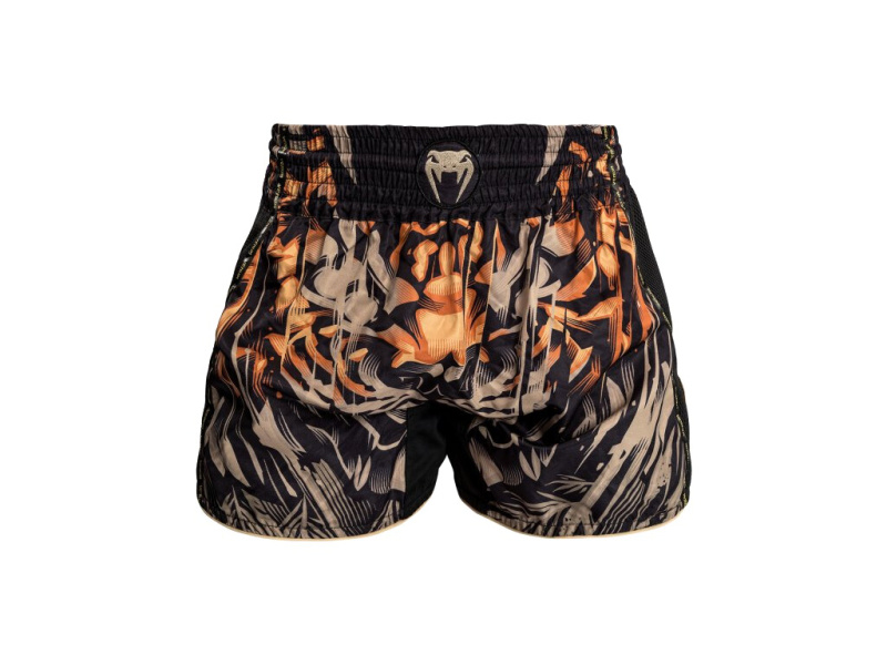 Venum Tiger Muay Thai Shorts - Black/Neon Orange Velikost: L