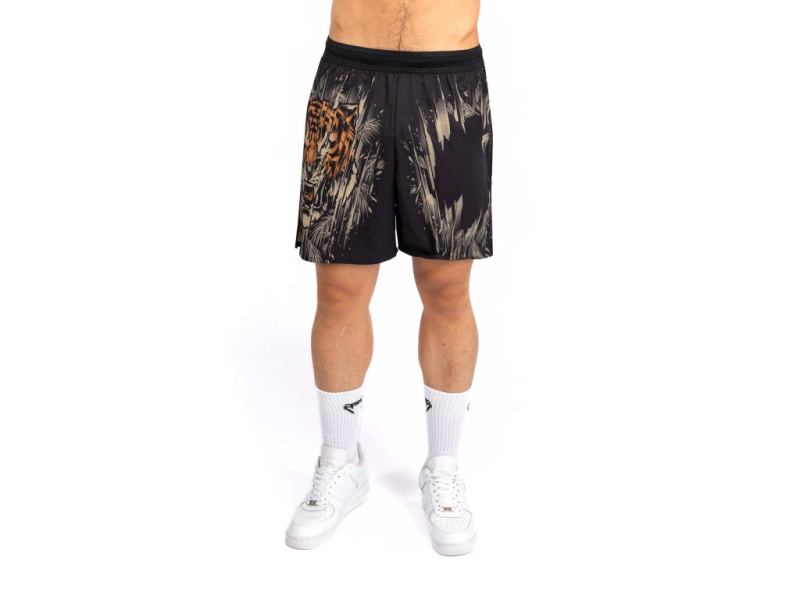 Venum Tiger Men's Training Shorts - Black/Neon Orange Velikost: L