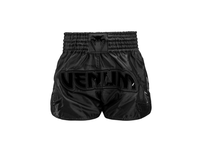 Venum Inferno Muay Thai Shorts - Black/Black Velikost: XXL