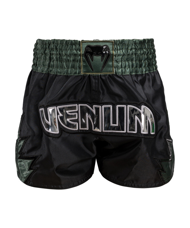 Venum Inferno Muay Thai Shorts - Deep Black/Khaki Velikost: L