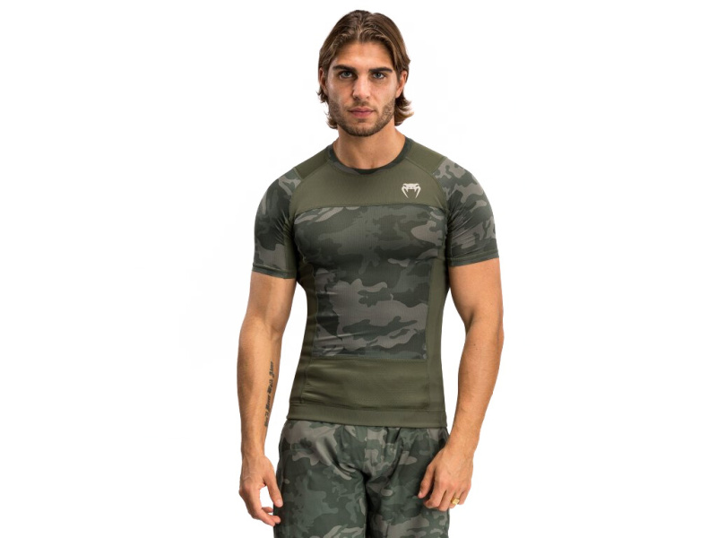 Venum G-Fit Air Men's Short Sleeve Rashguard - Army Camo Velikost: XXL