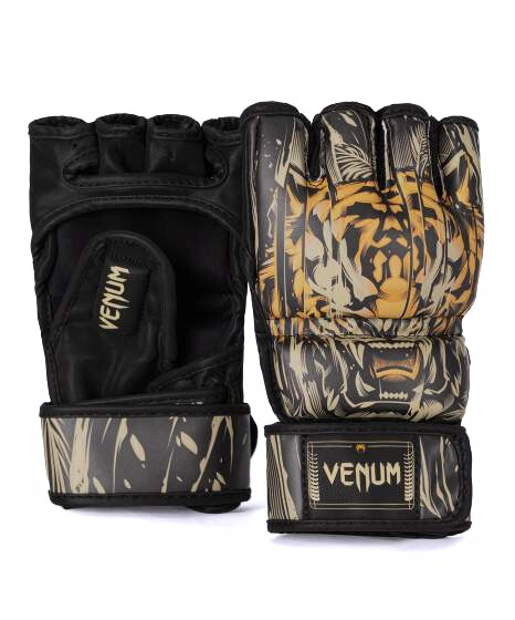 Venum Tiger MMA Gloves - Black/Neon Orange Velikost: S