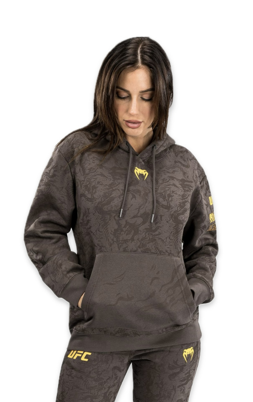 UFC Fusion by Venum Fight Week Women’s Pullover Hoodie - Earthen Brown Velikost: L