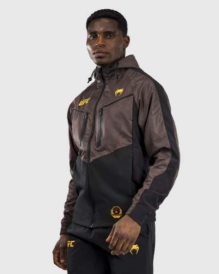 UFC Fusion by Venum Fight Week Men’s Zip Hoodie - Earthen Brown Velikost: L