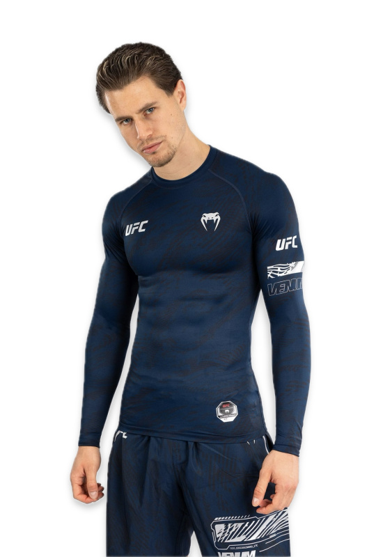 UFC Fusion by Venum Fight Week Men’s Performance Long Sleeve Rashguard - Oceanic Blue Velikost: M