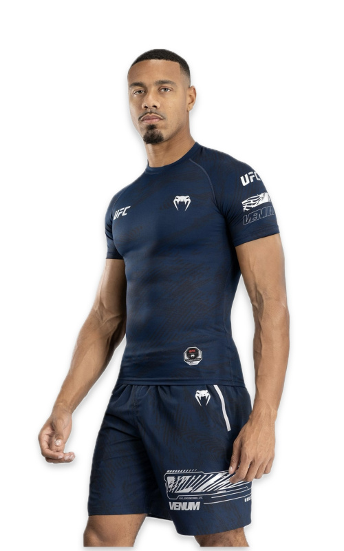 UFC Fusion by Venum Fight Week Men’s Performance Short Sleeve Rashguard - Oceanic Blue Velikost: M