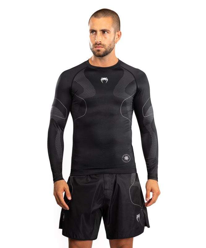 Venum Nexus Rashguards Long Sleeves - Black/Silver Velikost: XXL