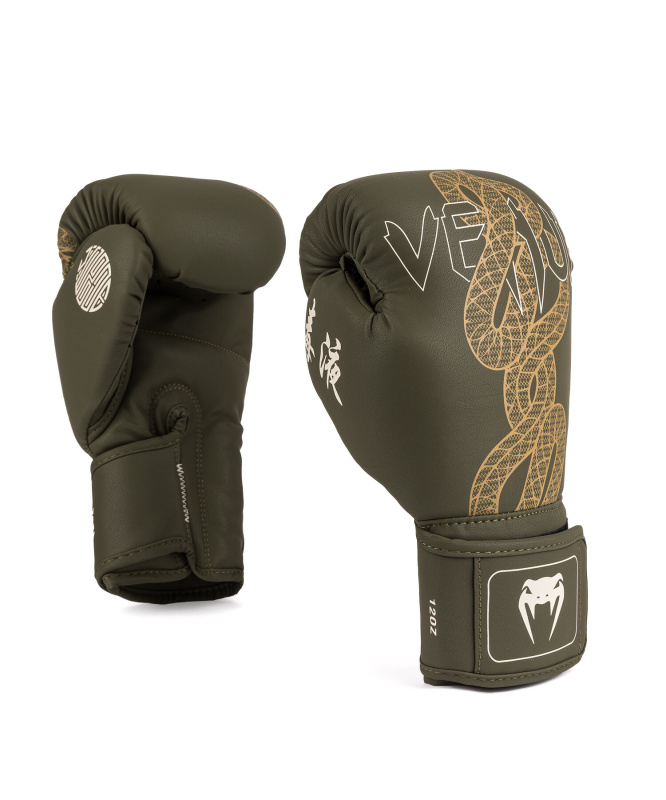 Venum Serpenti Boxing Gloves - Khaki/Bronze/Ivory Velikost: 14oz