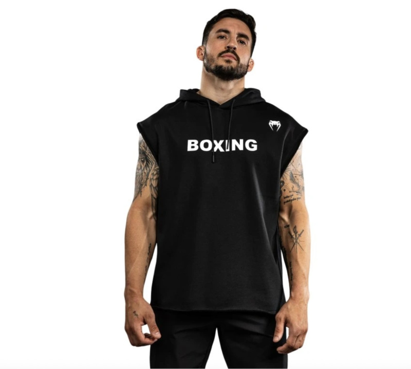 Venum Boxing VT Sleeveless Hoodies - Black/White Velikost: XXL