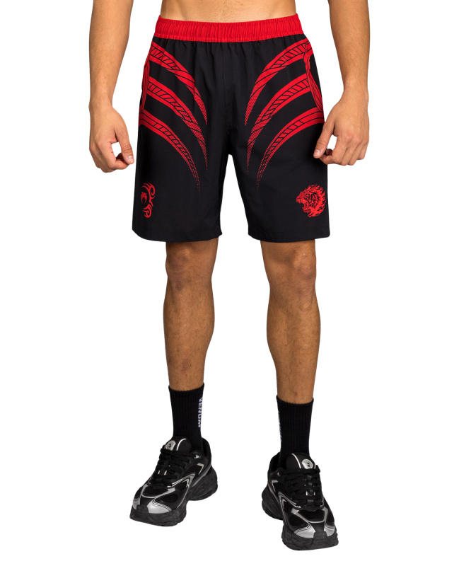 Venum x Mike Tyson Tiger Training Shorts - Deep Black/Intense Red Velikost: L