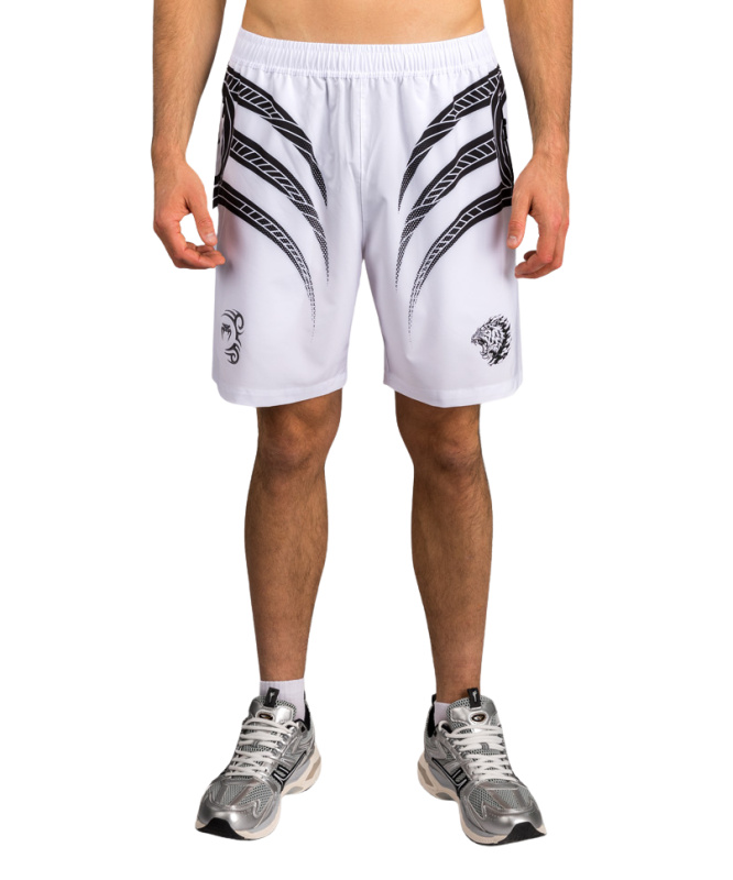 Venum x Mike Tyson Tiger Training Shorts - Optical White/Deep Black Velikost: M