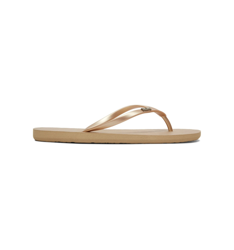 Roxy dámské žabky Viva IV Metallic Gold | Zlatá | Velikost 7 US