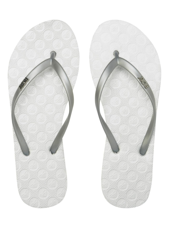 Roxy dámské žabky Viva IV Metallic Silver | Šedá | Velikost 8,5 US
