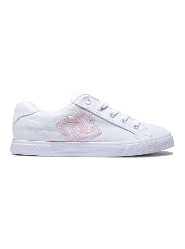 Dc shoes dámské tenisky Chelsea White/Pink/White | Bílá | Velikost 6 US