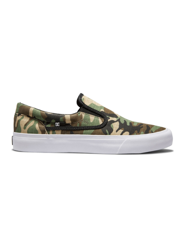 Dc shoes pánské tenisky Trase SLIP-ON TX - S21 Black Camo | Černá | Velikost 10 US