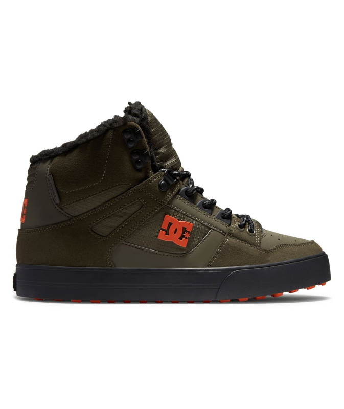 Dc shoes pánské zimní boty Pure High-Top WC Dusty Olive/Orange | Zelená | Velikost 12 US