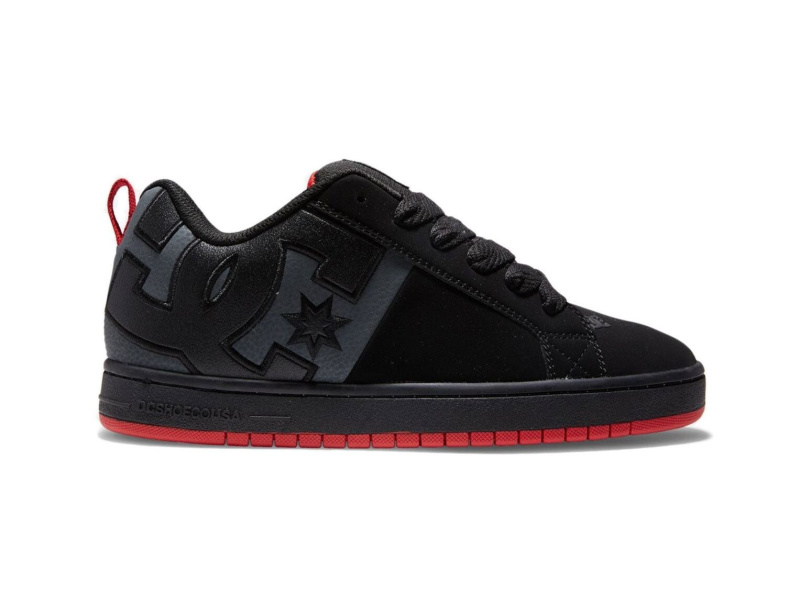 Dc shoes pánské boty Court Graffik Black / Grey / Red | Černá | Velikost 11 US