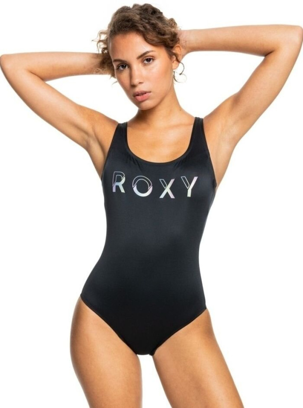Roxy dámské jednodílné plavky Active Anthracite | Černá | Velikost XS