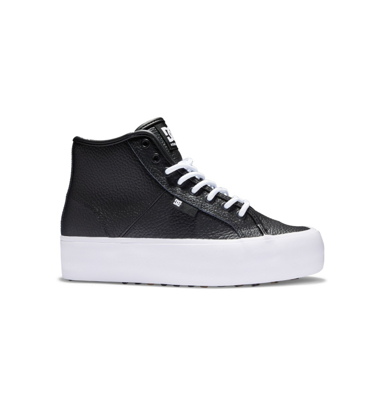 Dc shoes dámské boty Manual Hi Black/White | Černá | Velikost 10 US
