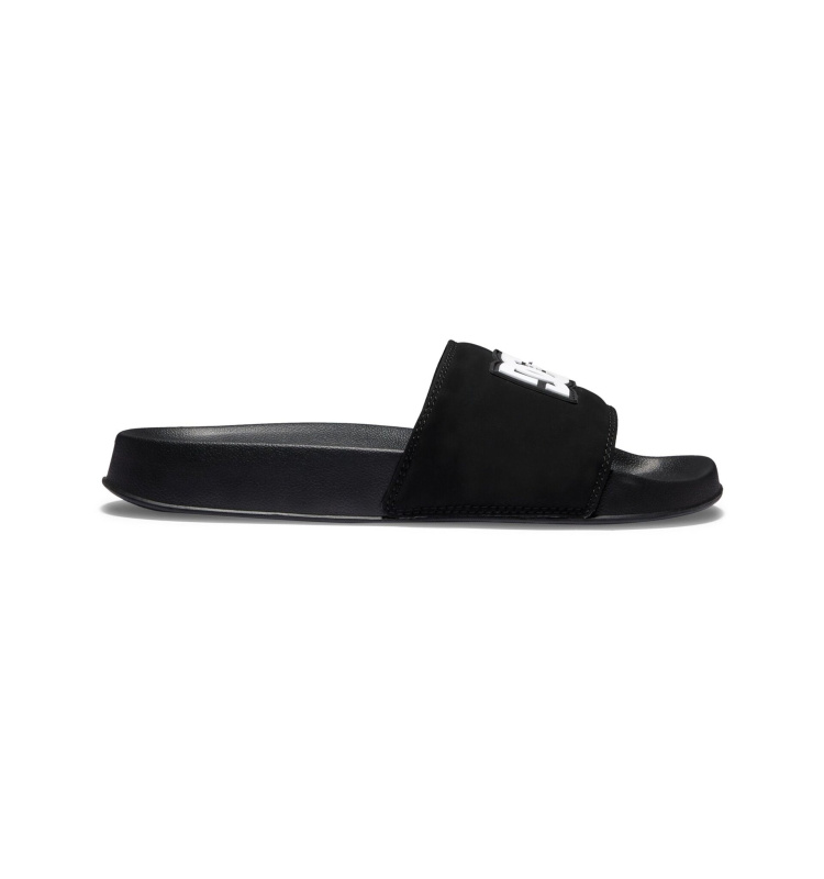 Dc shoes pánské pantofle Slide Black/Black/White | Černá | Velikost 12 US