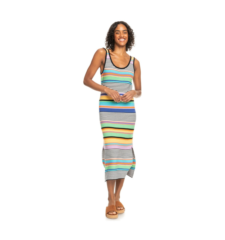 Roxy dámské šaty Sunshine Bouquet Anthracite Good Vibration | Černá | Velikost M
