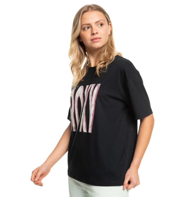 Roxy dámské tričko Sand Under Sky Anthracite | Černá | Velikost L