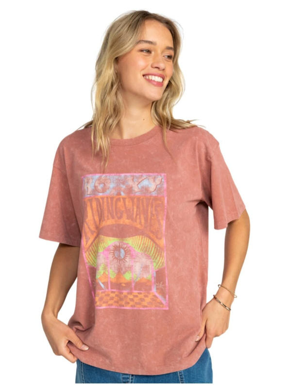 Roxy dámské tričko Girl Need Love Cedar Wood | Oranžová | Velikost M