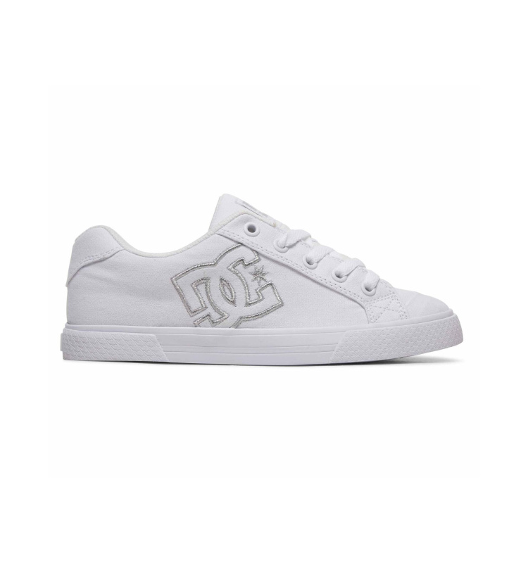 Dc shoes dámské boty Chelsea TX White/Silver | Bílá | Velikost 8 US