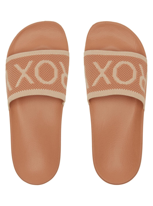 Roxy dámské pantofle Slippy Knit Wheat/Turkish Coffee | Hnědá | Velikost 9 US