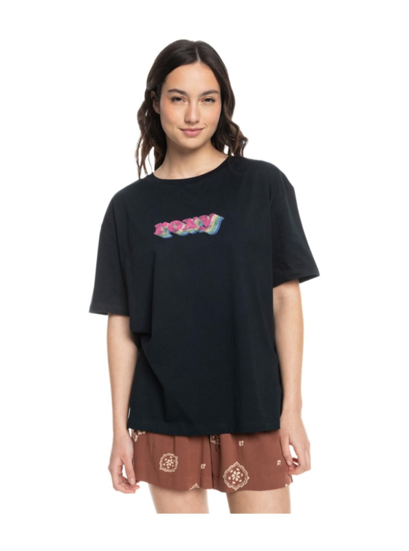 Roxy dámské tričko Sand Under The Sky Anthracite | Černá | Velikost XL | 100% bavlna