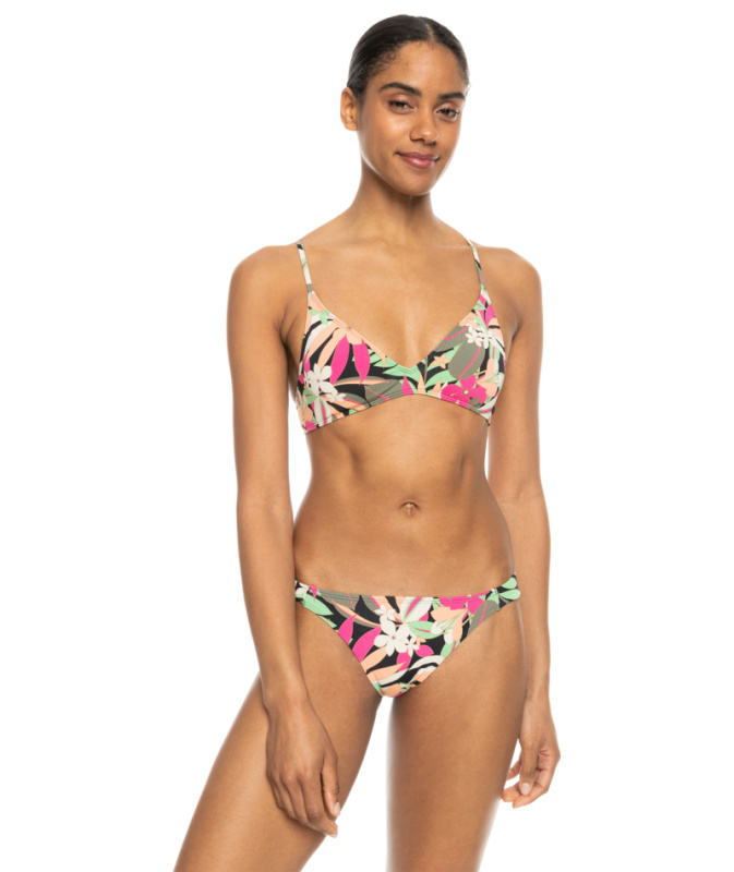 Roxy dámské dvoudílné plavky Beach Classics Anthracite Palm Song S | Černá | Velikost S