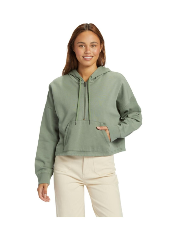 Roxy dámská mikina Drakes Cove Half Zip Agave Green | Zelená | Velikost L