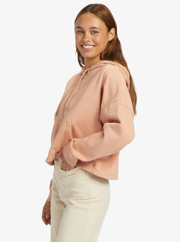 Roxy dámská mikina Drakes Cove Half Zip Cafe Creme | Hnědá | Velikost S
