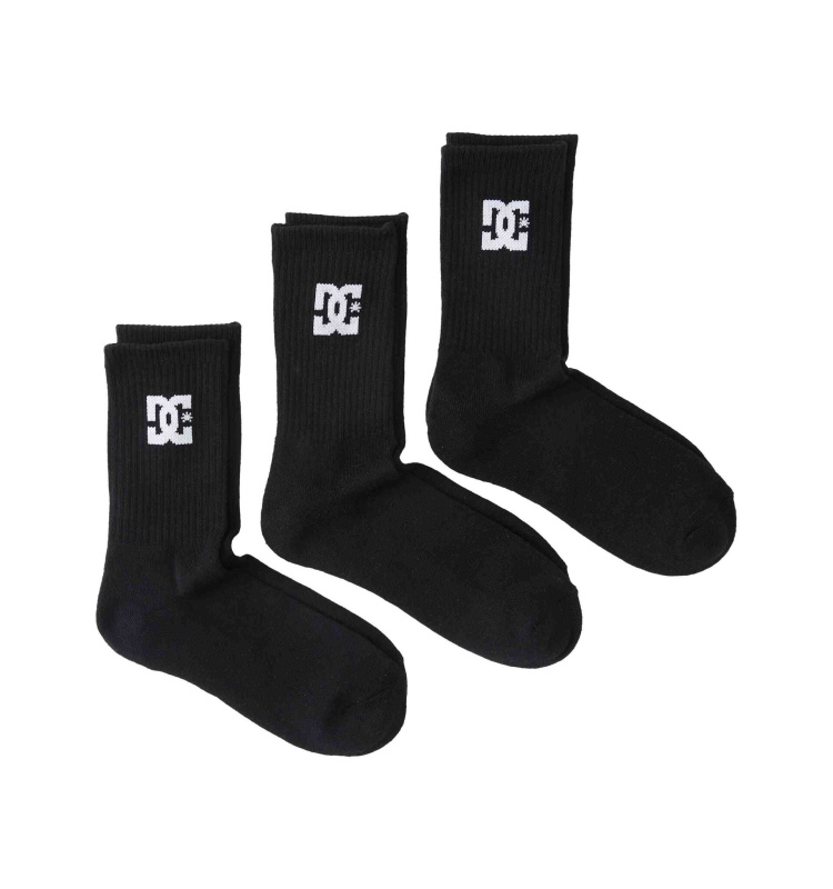 Dc shoes pánské ponožky SPP DC Crew 3PK Black | Černá | Velikost One Size