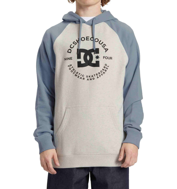 Dc shoes pánská mikina Star Pilot Snow Heather/Ashley Blue | Bílá | Velikost M