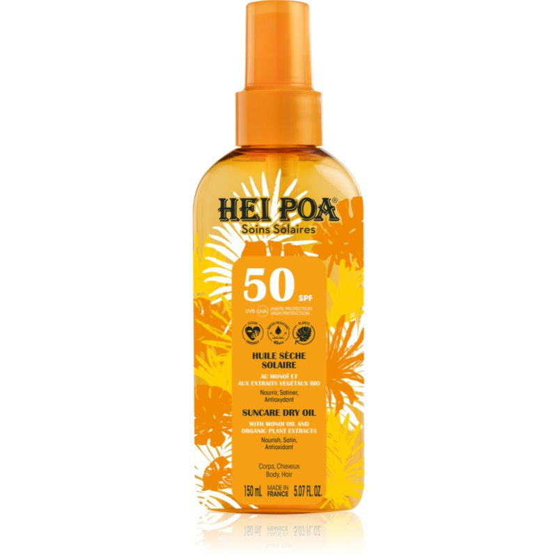 Hei Poa Tahiti Monoi Oil SPF 50 suchý olej na opalování SPF 50 150 ml