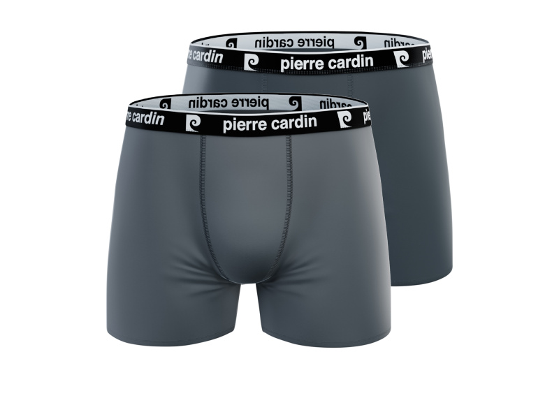 Pierre Cardin Pánské boxerky, 2 kusy (antracitová / světle šedá, XL)