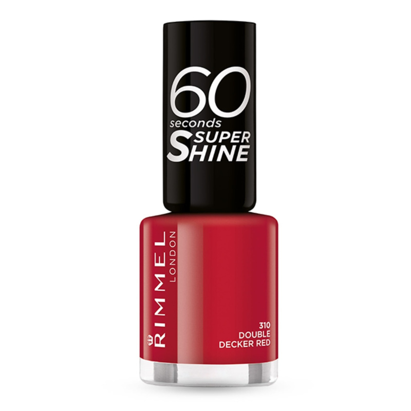 Rimmel 60 Seconds Super Shine lak na nehty odstín 310 Double Decker Red 8 ml